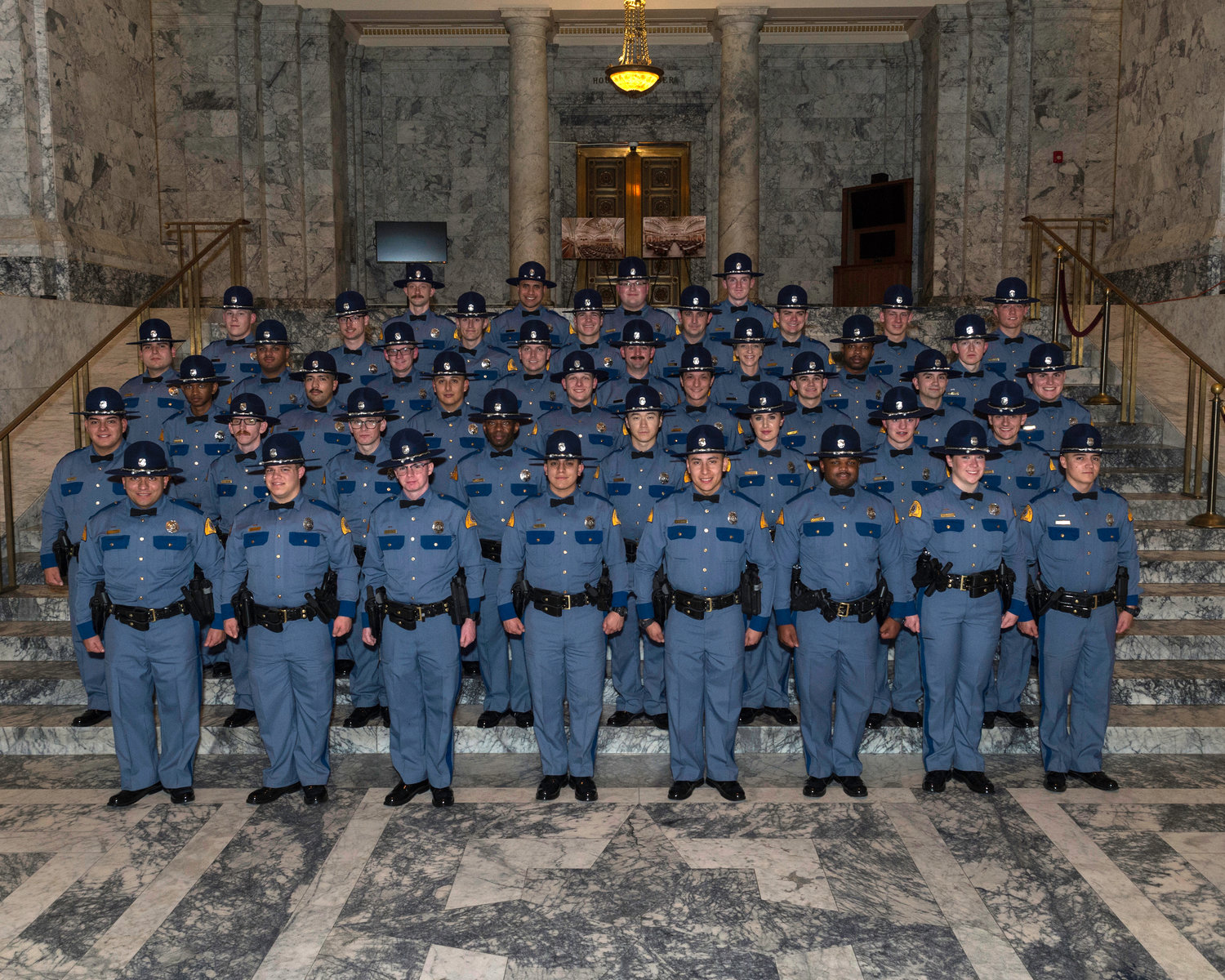 The Washington State Patrol introduced 44 newly commissioned troopers to its ranks on Nov. 16  during the 116th Trooper Basic Training graduation ceremony held at the Capitol Rotunda in Olympia.